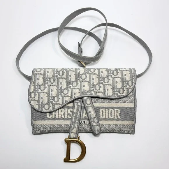 Christian Dior Oblique Slim Saddle Belt Pouch - Picture 2 of 11